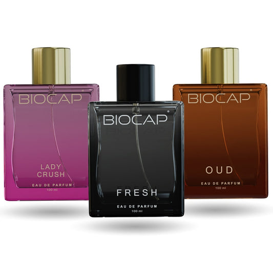 Biocap Fresh & Lady Crush & Oud Perfumes Trio