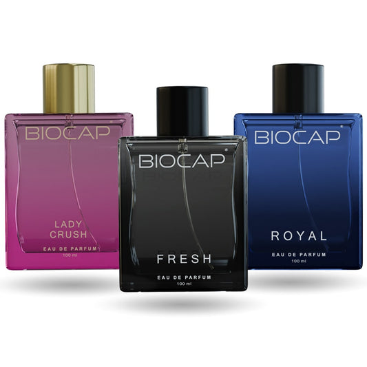 Biocap Fresh & Royal & Lady Crush Perfumes Trio